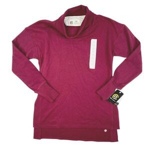 ‎Champion Shirt Tunic Top XS Cowl-Neck Side-Slits